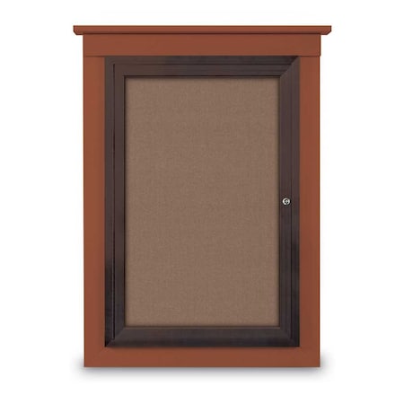 United Visual Products Single Door Enclosed Letterboard, 47"x36 UV1305TB-BLACK-BLACK